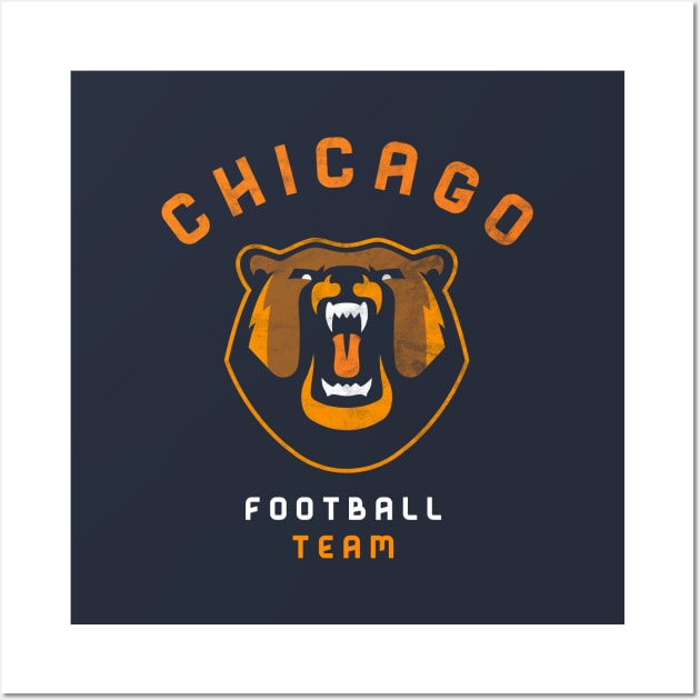 Fierce Chicago Bears Football Tailgate Party Sunday Wall Art by BooTeeQue